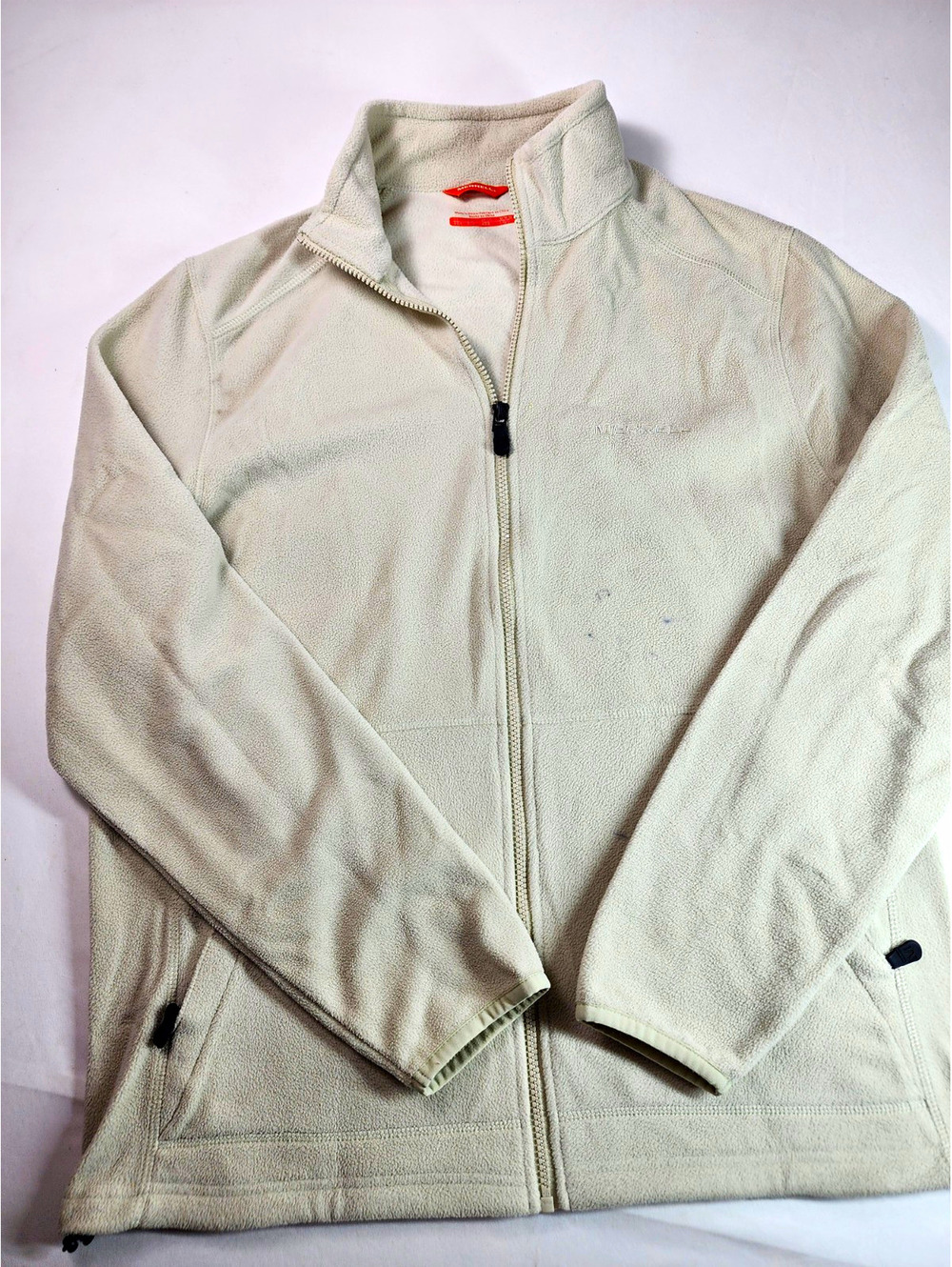 Merrell Zip Up Fleece Cream Size Medium with Pockets